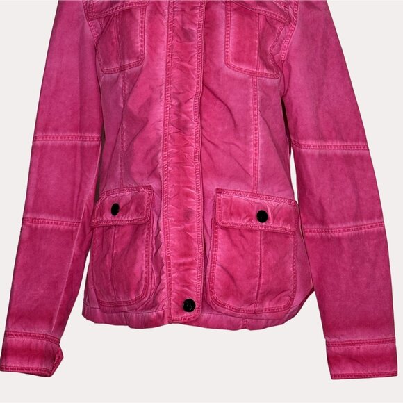 Noize Utility Nylon Jacket Coat Zip Front Pink S bv - Picture 3 of 8